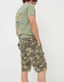 Men FatFace Shorts|Breakyard Camo Cargo Shorts