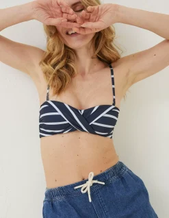 Women FatFace Beachwear & Swimwear|Breton Bikini Twist Top