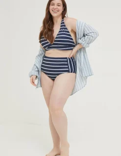 Women FatFace Beachwear & Swimwear|Breton High Waisted Bikini Bottoms