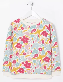 Girls FatFace View All|Bright Blooms Crew Sweatshirt