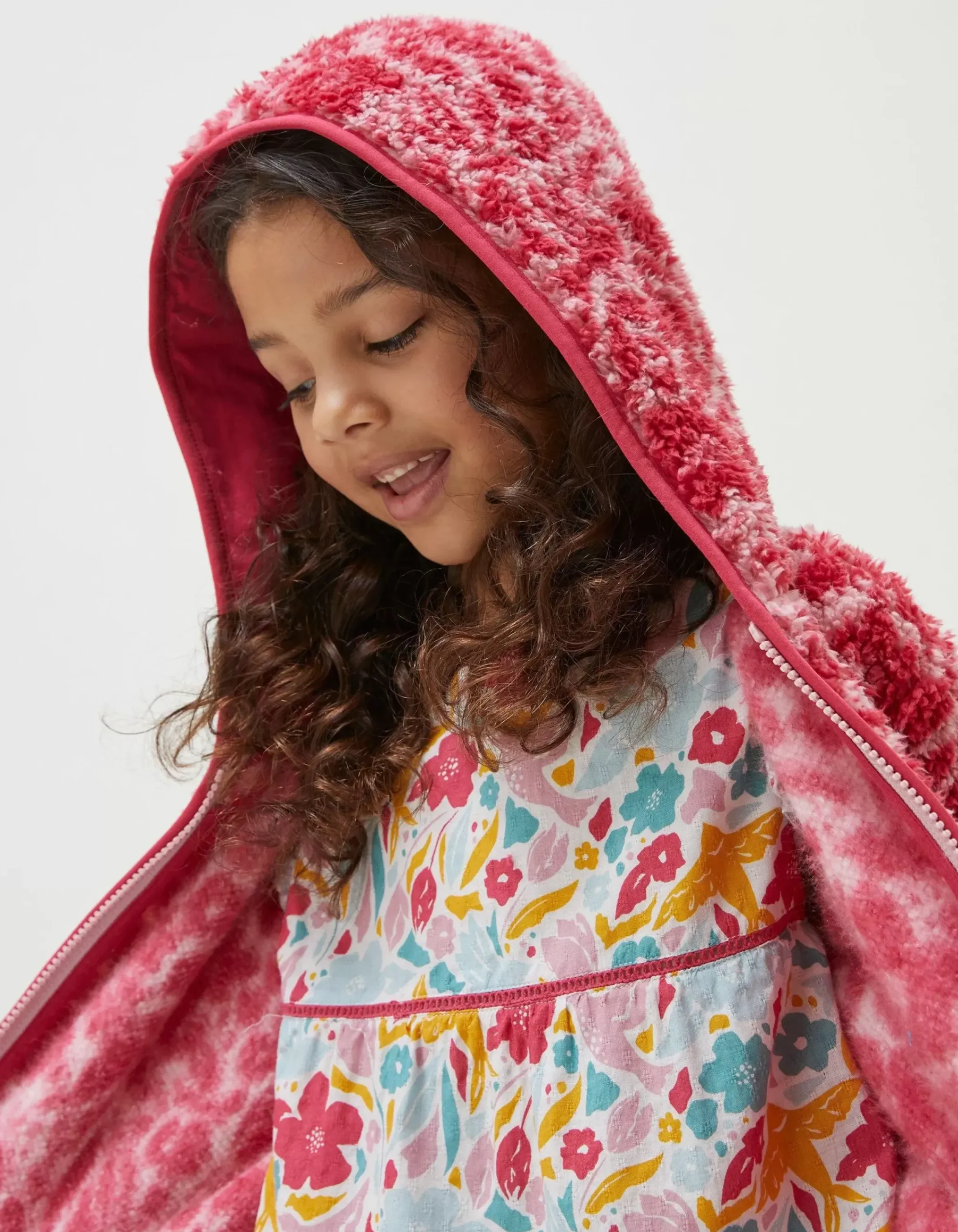 Girls FatFace View All|Bright Blooms Zip Through Fleece