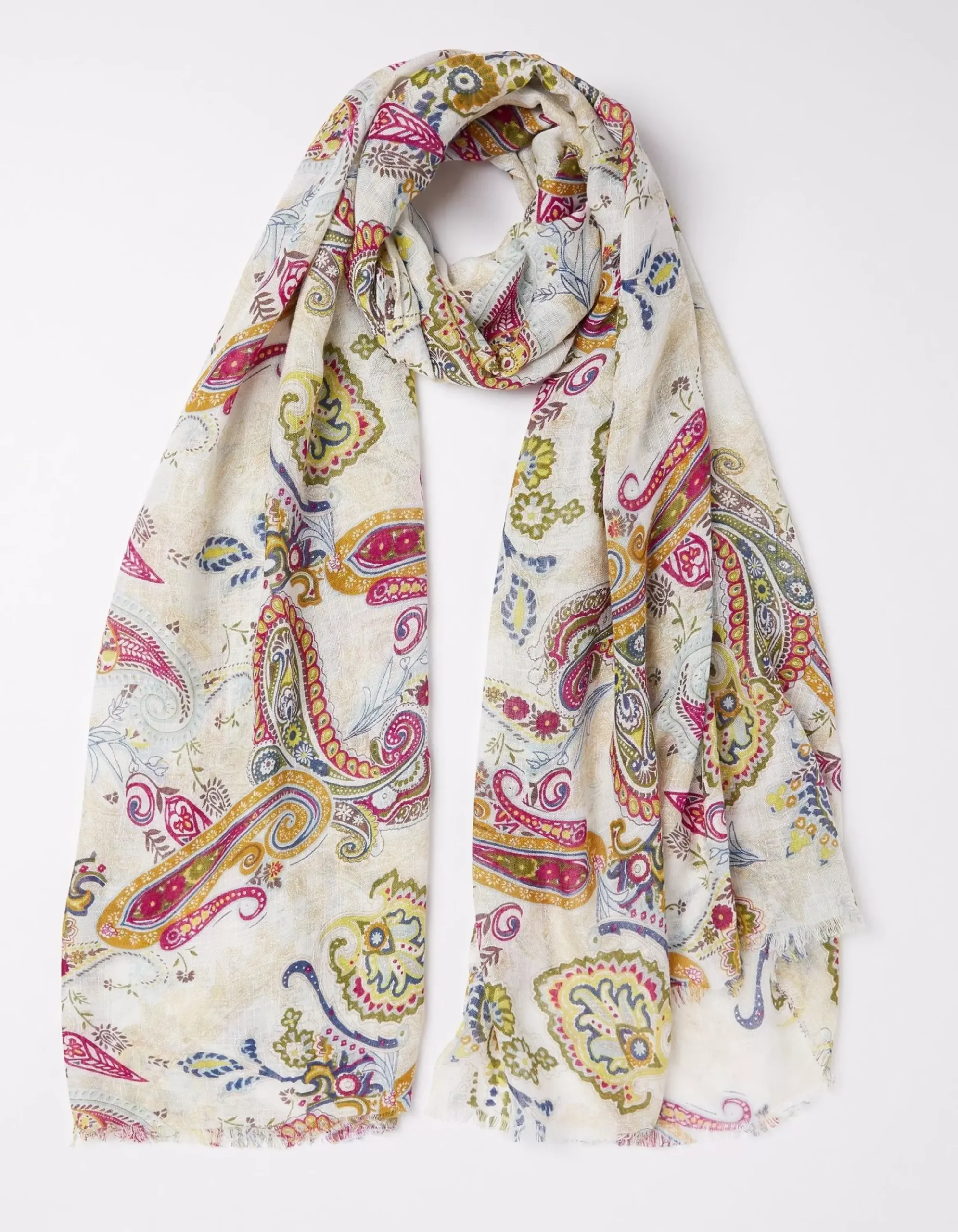 Women FatFace View All|Bright Paisley Scarf