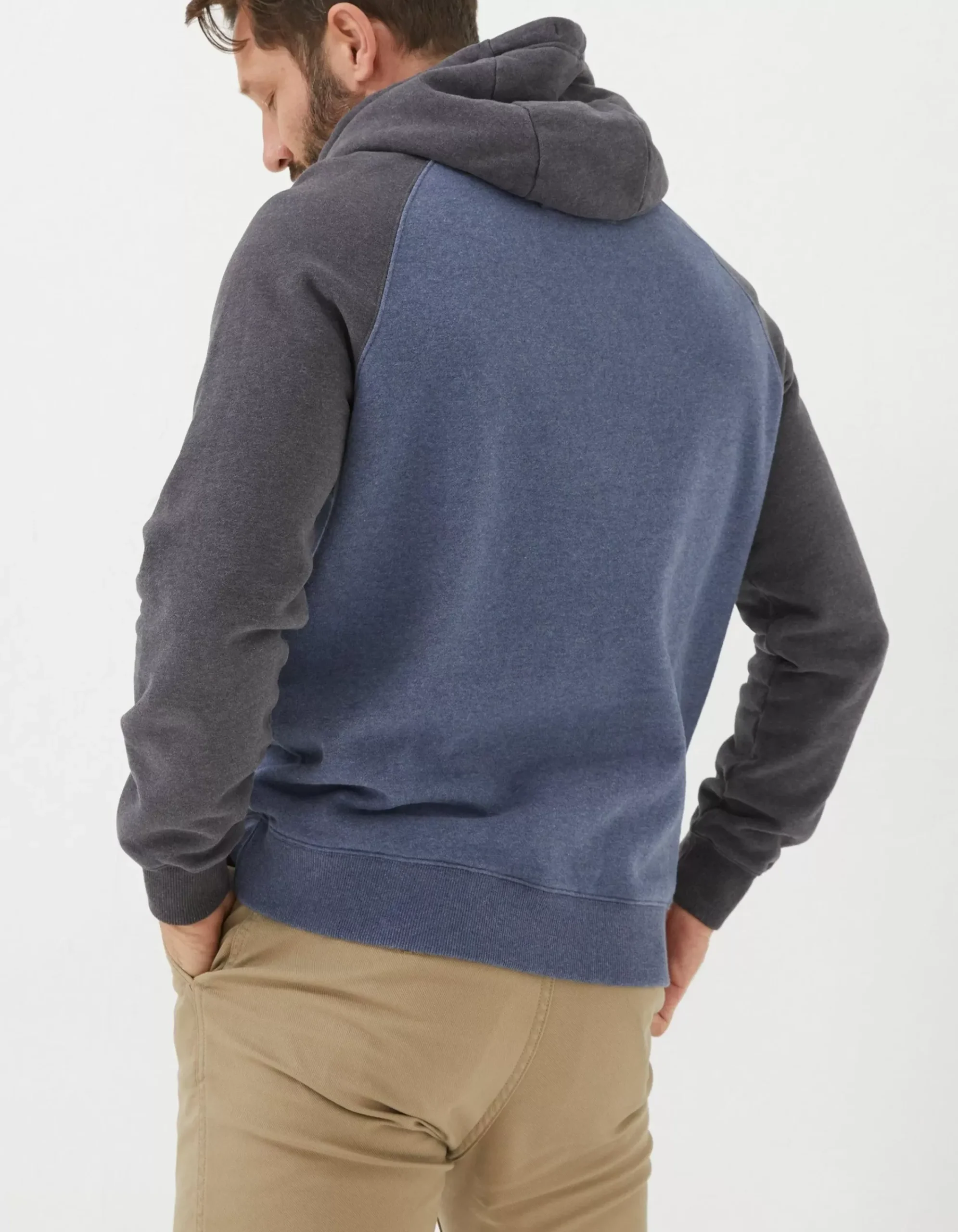 Men FatFace Sweatshirts & Hoodies|Brooke Cut And Sew Hoodie