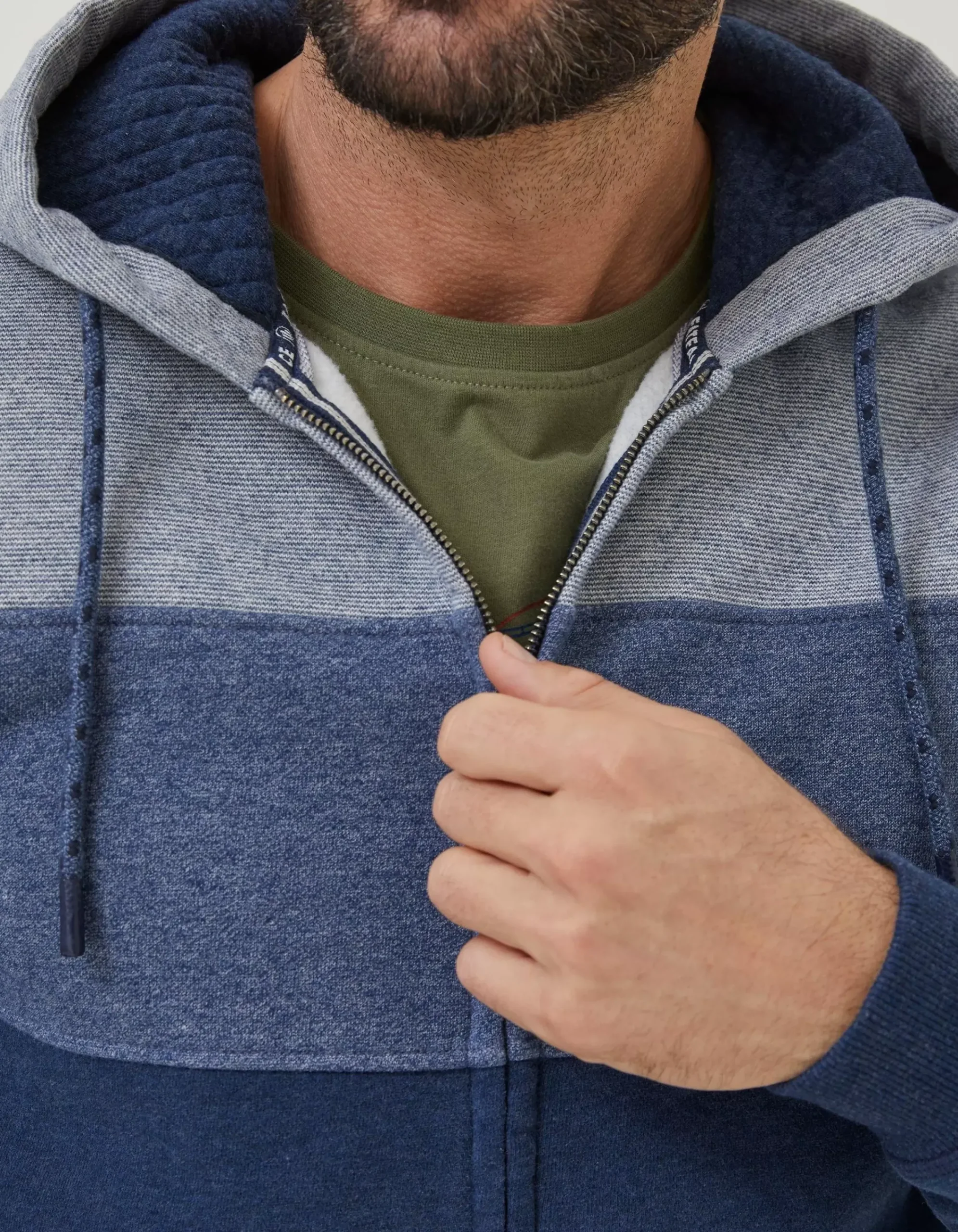Men FatFace Sweatshirts & Hoodies|Brooke Cut And Sew Zip Through