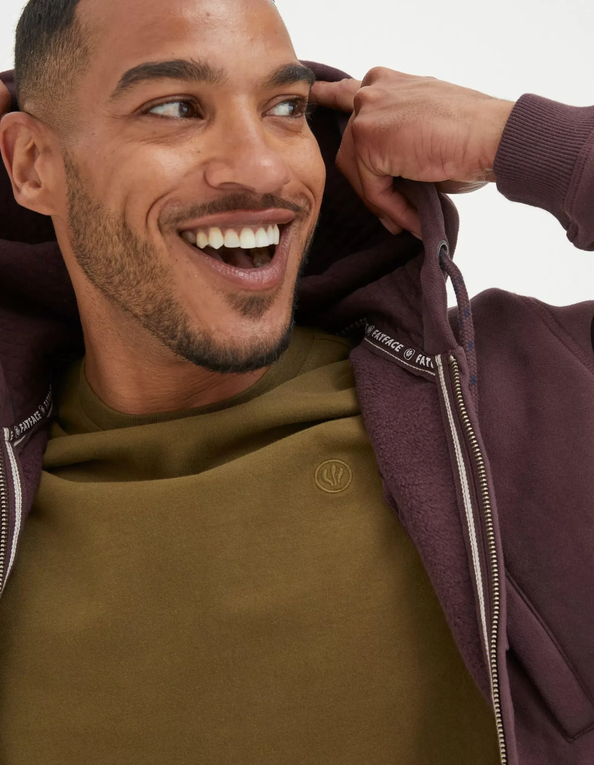 Men FatFace Sweatshirts & Hoodies|Brooke Zip Through Hoodie