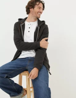 Men FatFace Sweatshirts & Hoodies|Brooke Zip Through Hoodie