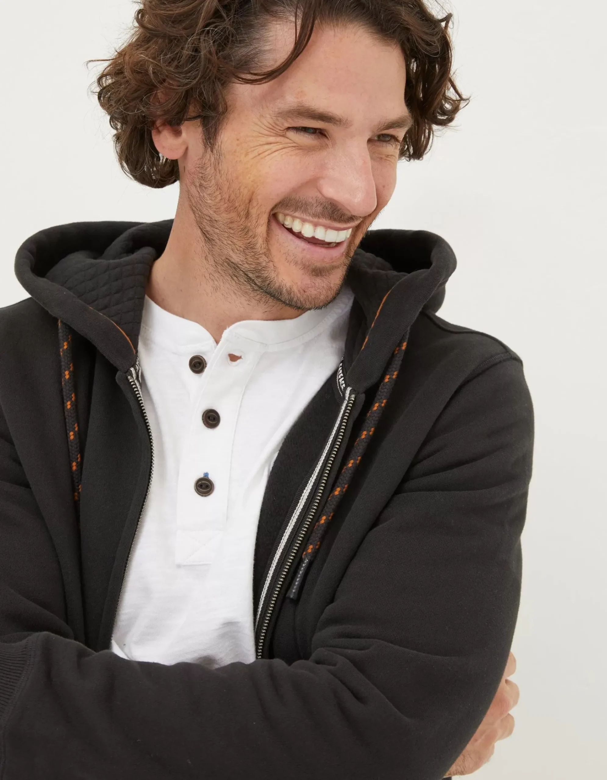 Men FatFace Sweatshirts & Hoodies|Brooke Zip Through Hoodie
