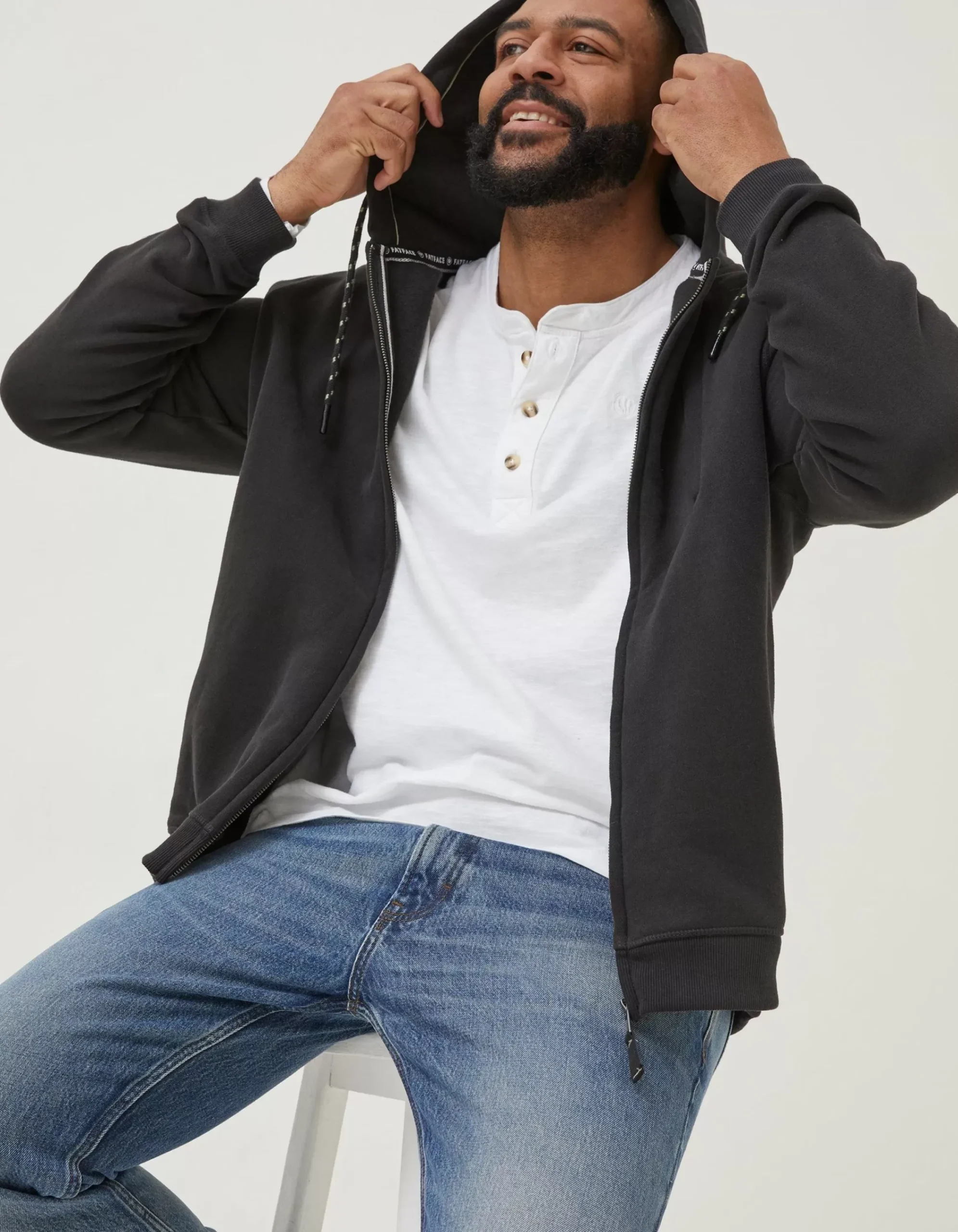 Men FatFace Sweatshirts & Hoodies|Brooke Zip Through Hoodie