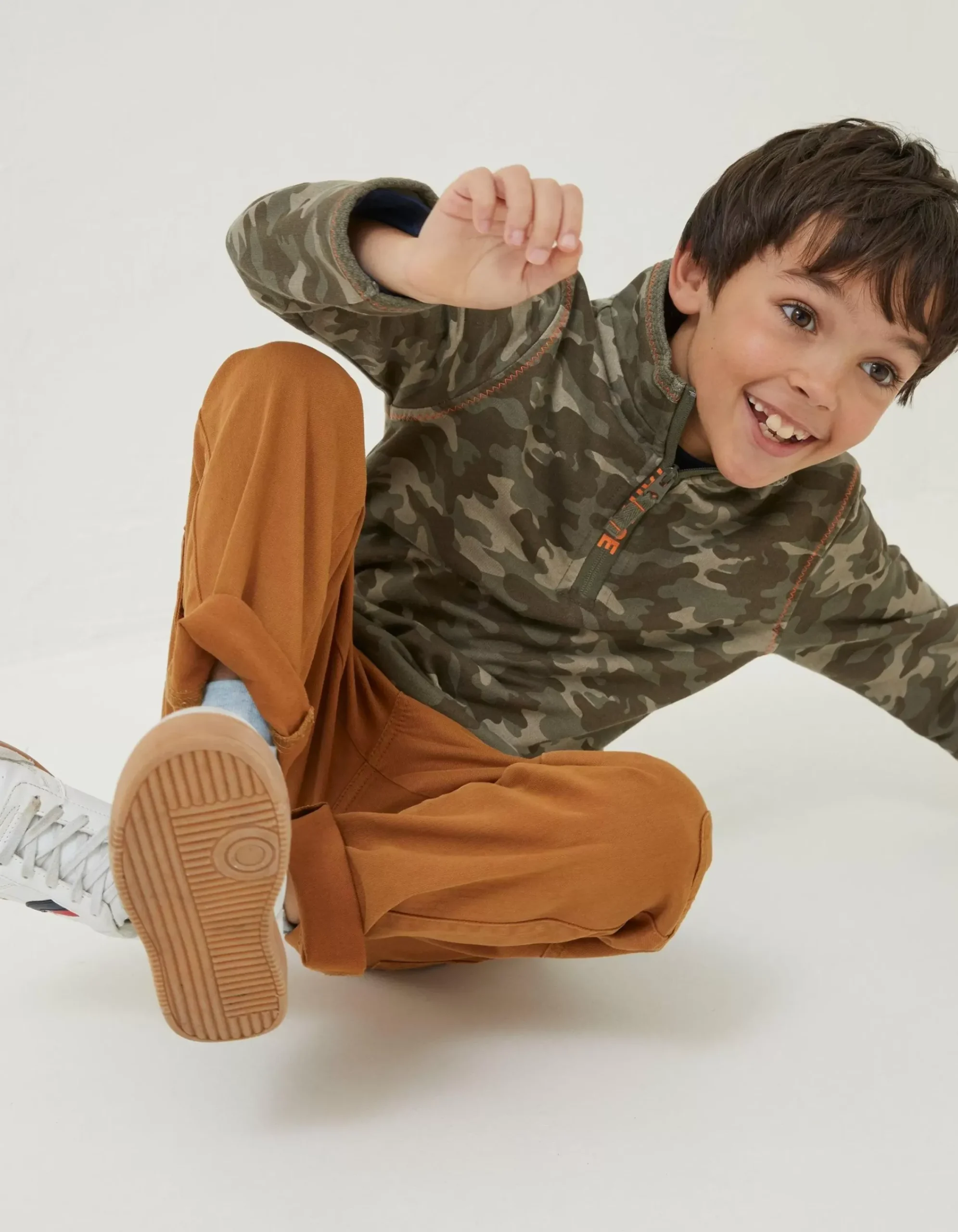Boys FatFace View All|Bude Camo Sweatshirt