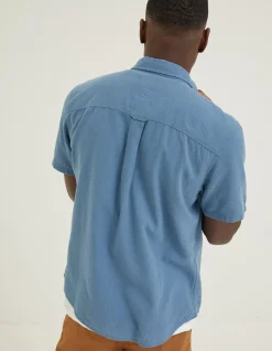 Men FatFace Shirts|Bugle Linen Cotton Shirt