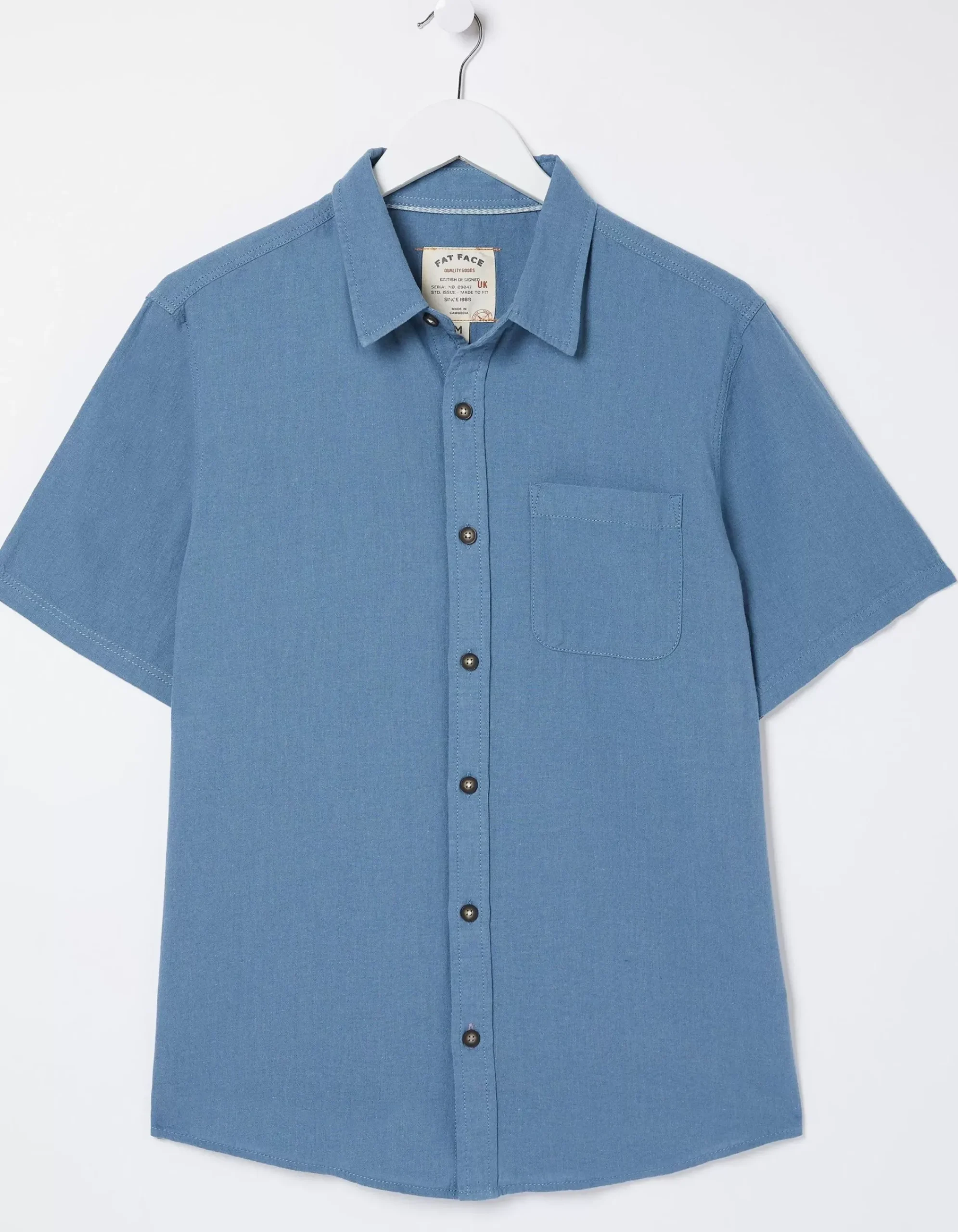 Men FatFace Shirts|Bugle Linen Cotton Shirt