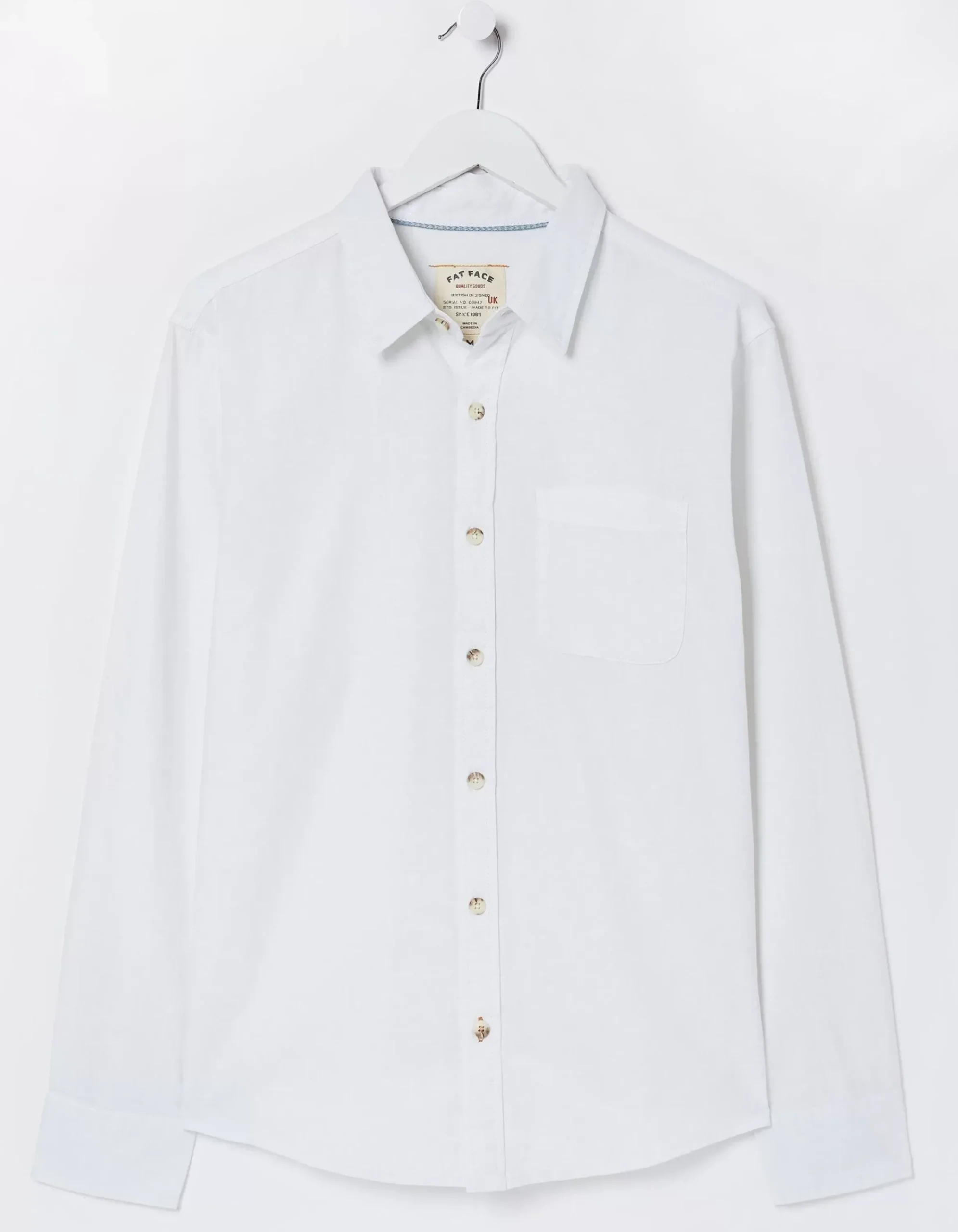 Men FatFace Shirts|Bugle Linen Cotton Shirt