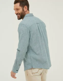 Men FatFace Shirts|Bugle Linen Cotton Shirt