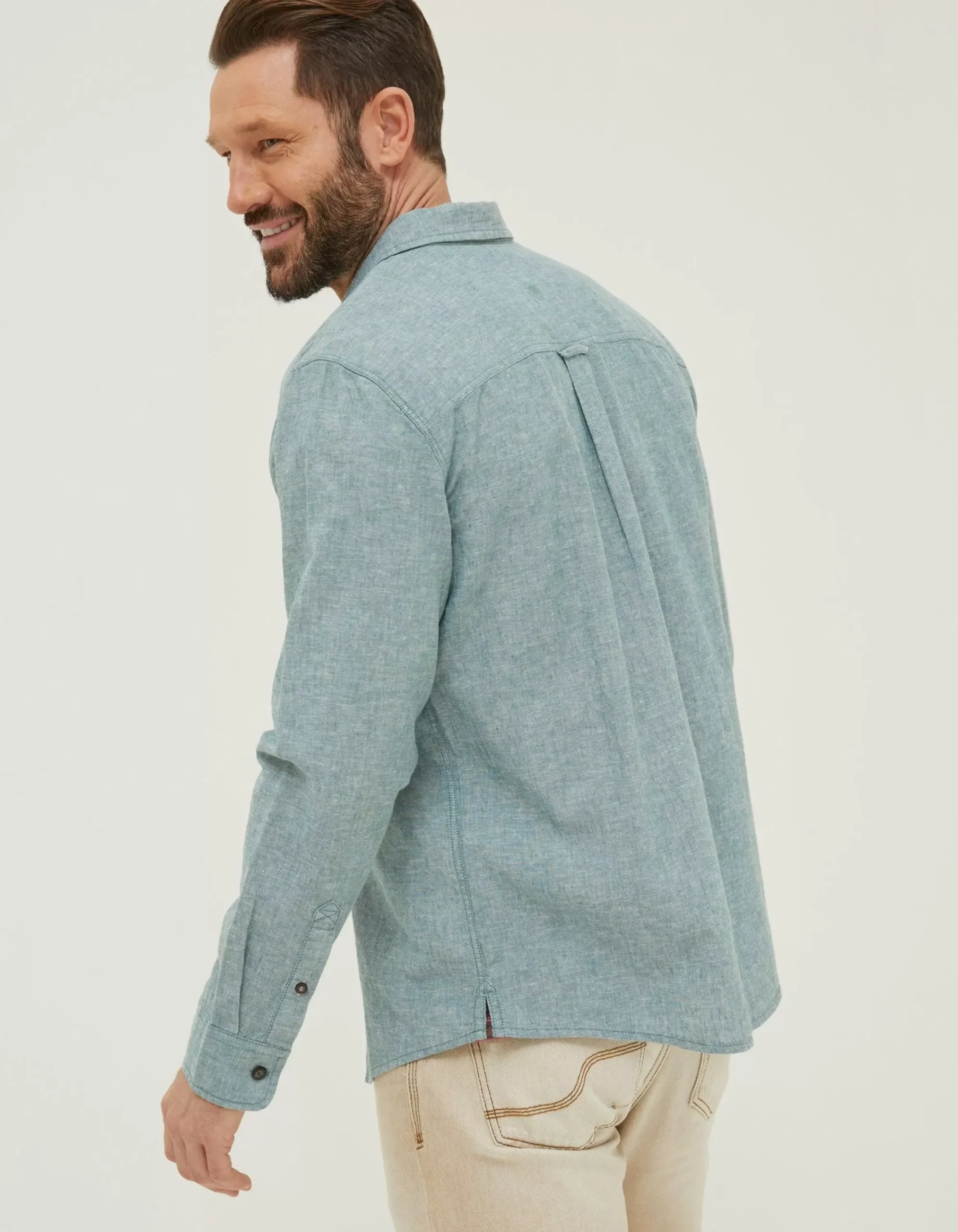 Men FatFace Shirts|Bugle Linen Cotton Shirt