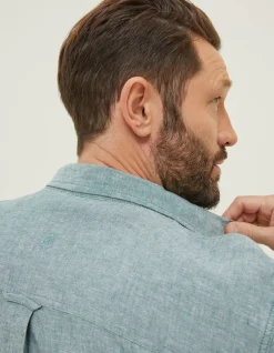 Men FatFace Shirts|Bugle Linen Cotton Shirt