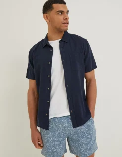 Men FatFace Shirts|Bugle Linen Cotton Shirt