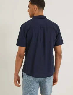 Men FatFace Shirts|Bugle Linen Cotton Shirt
