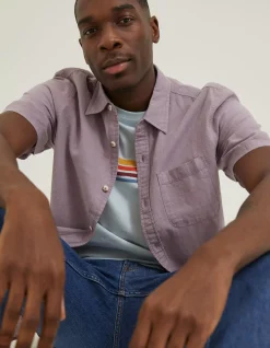 Men FatFace Shirts|Bugle Linen Cotton Shirt