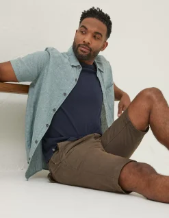 Men FatFace Shirts|Bugle Linen Cotton Shirt