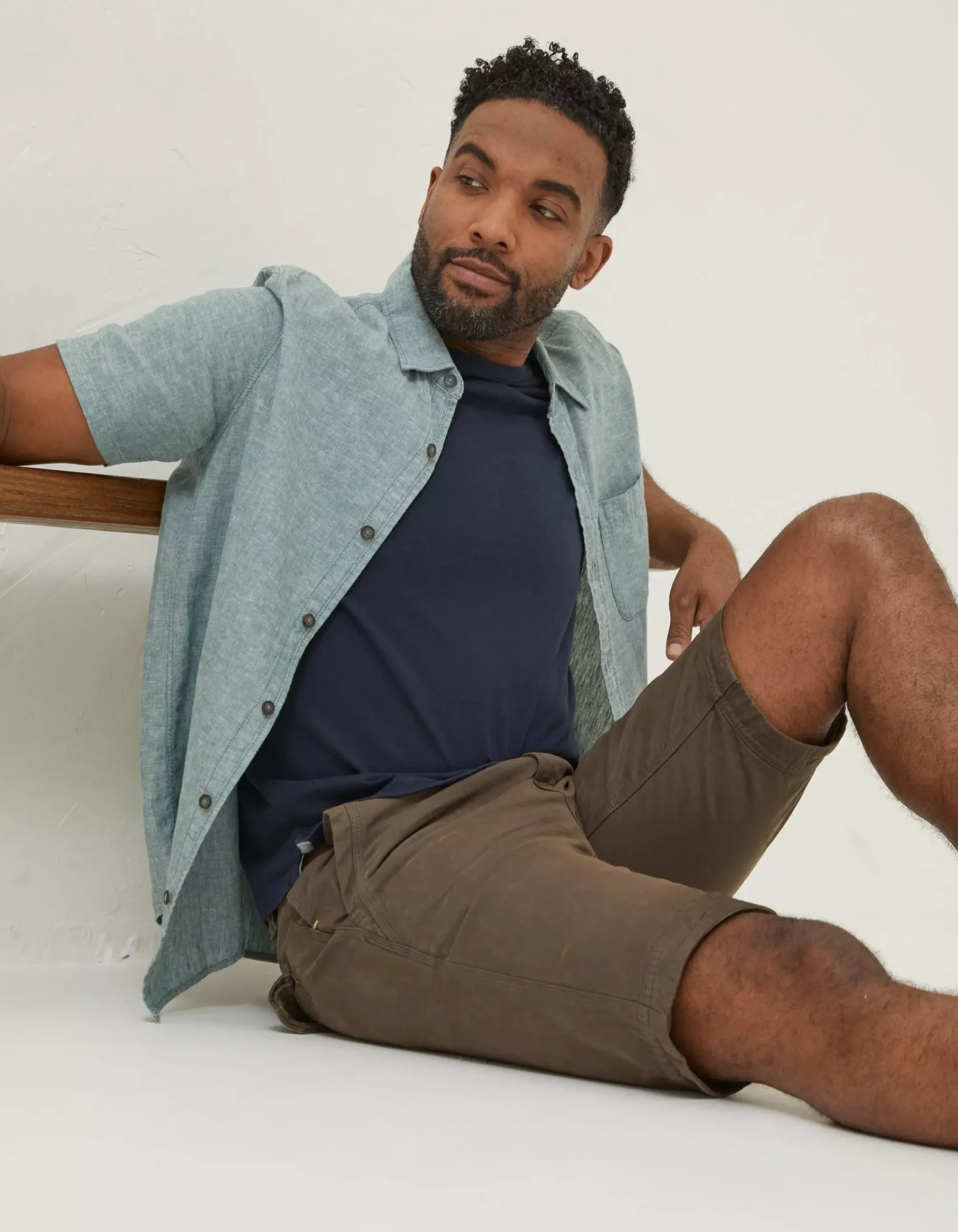 Men FatFace Shirts|Bugle Linen Cotton Shirt