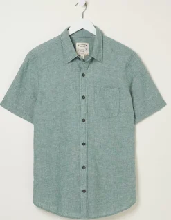 Men FatFace Shirts|Bugle Linen Cotton Shirt