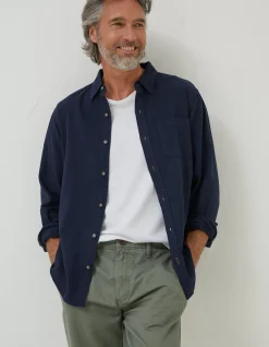 Men FatFace Shirts|Bugle Linen Cotton Shirt