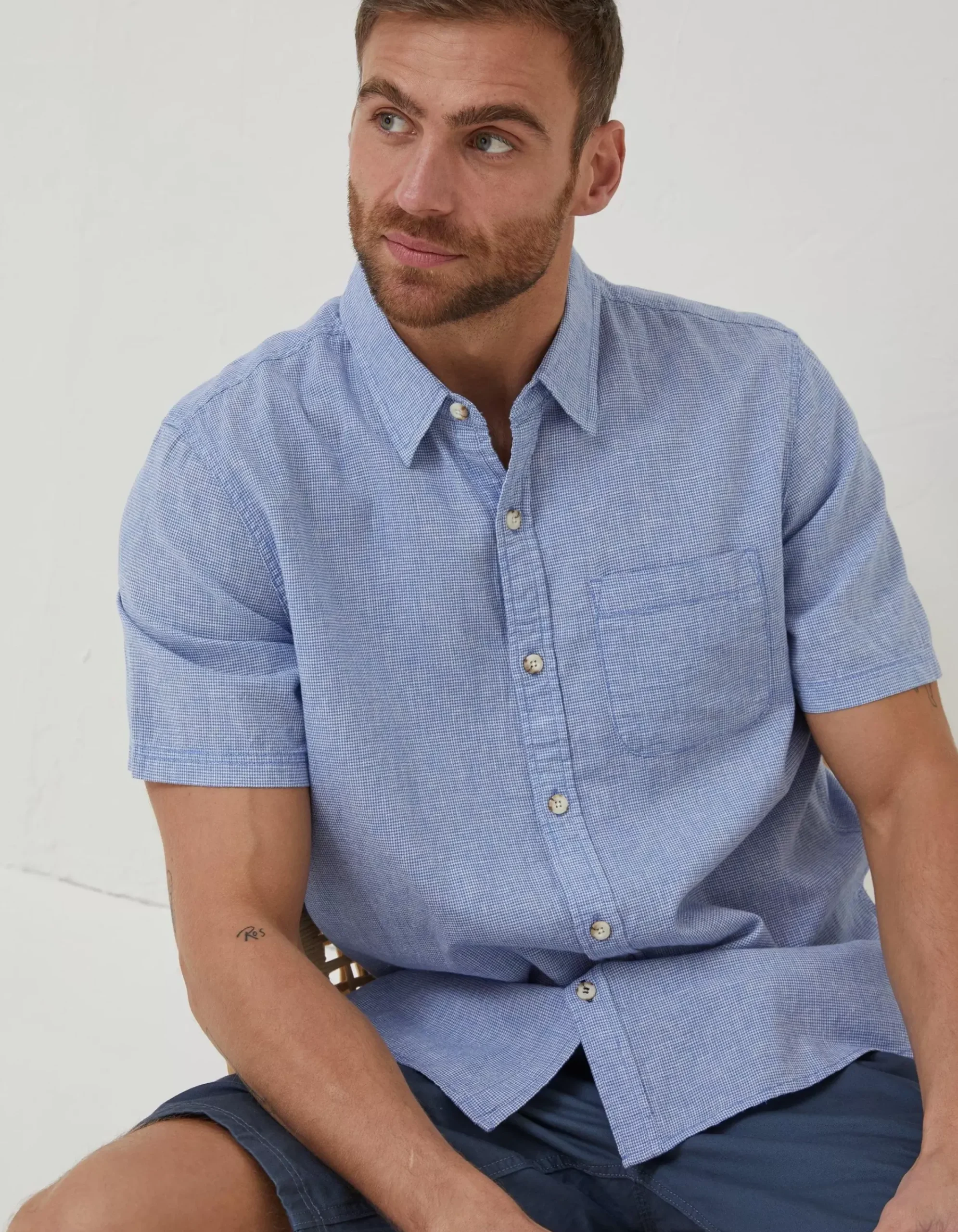 Men FatFace Shirts|Bugle Micro Check Shirt