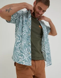 Men FatFace Shirts|Bugle Palm Print Shirt