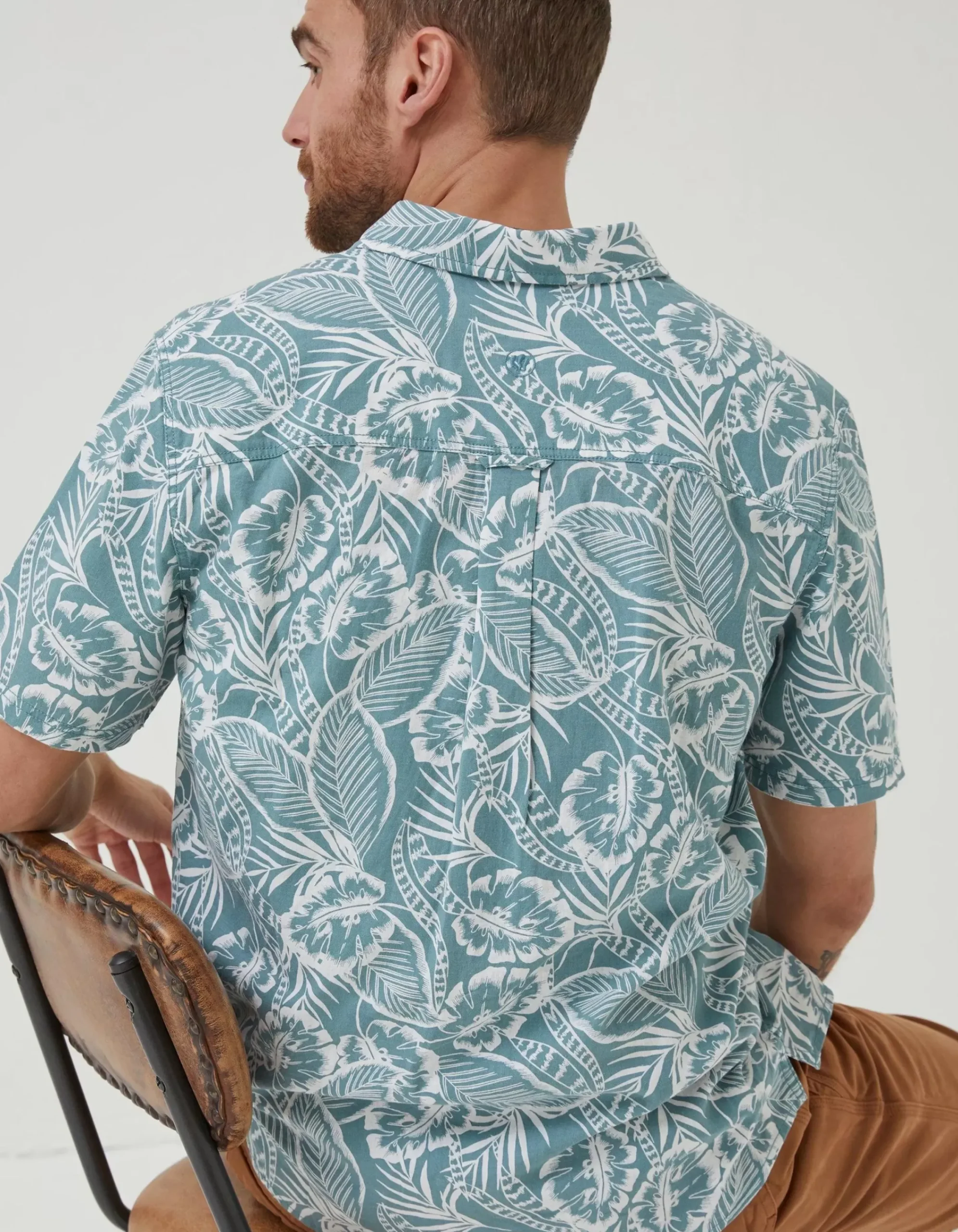 Men FatFace Shirts|Bugle Palm Print Shirt