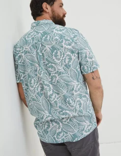 Men FatFace Shirts|Bugle Palm Print Shirt