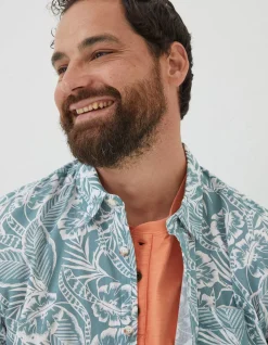 Men FatFace Shirts|Bugle Palm Print Shirt