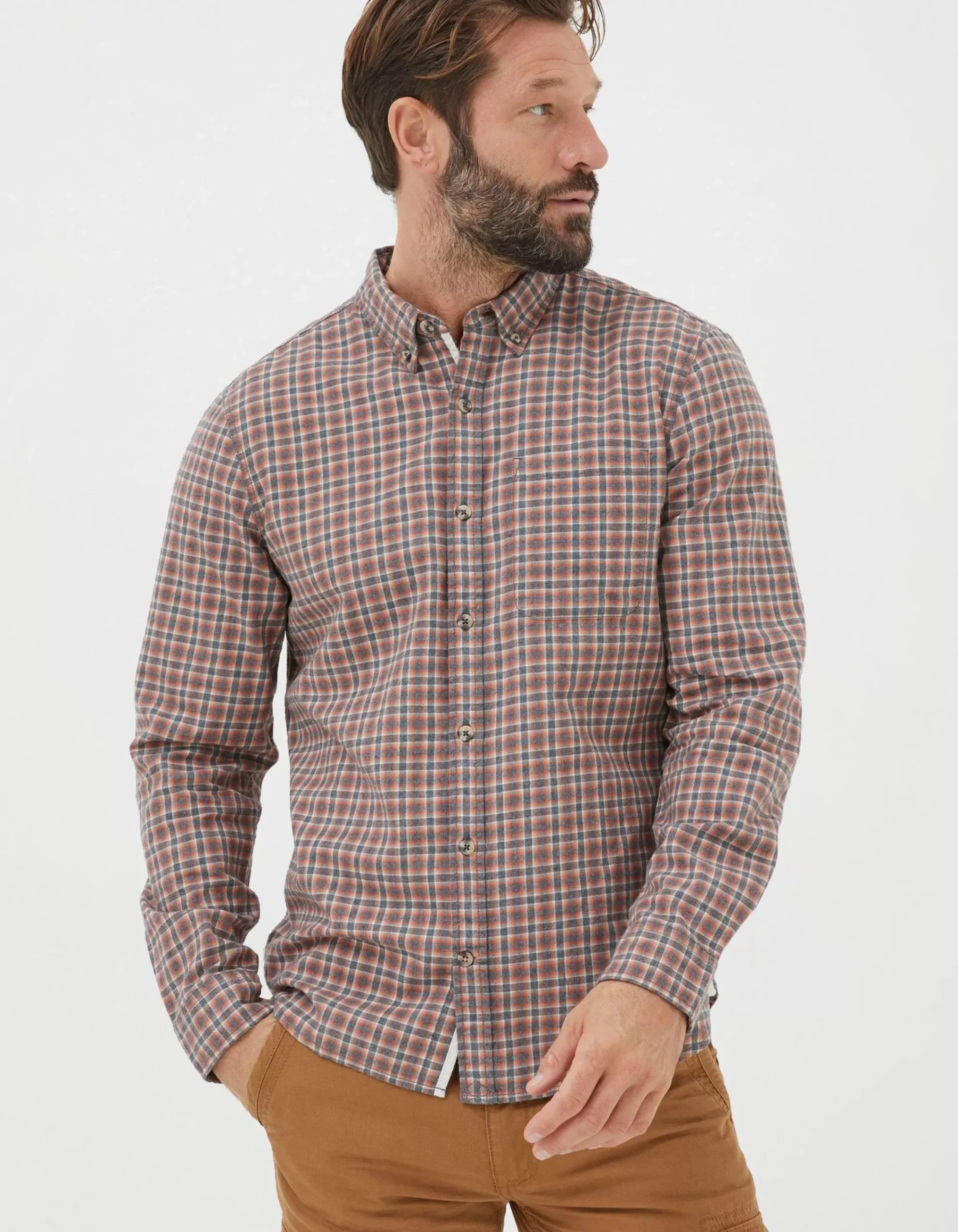 Men FatFace Shirts|Burdon Gingham Shirt