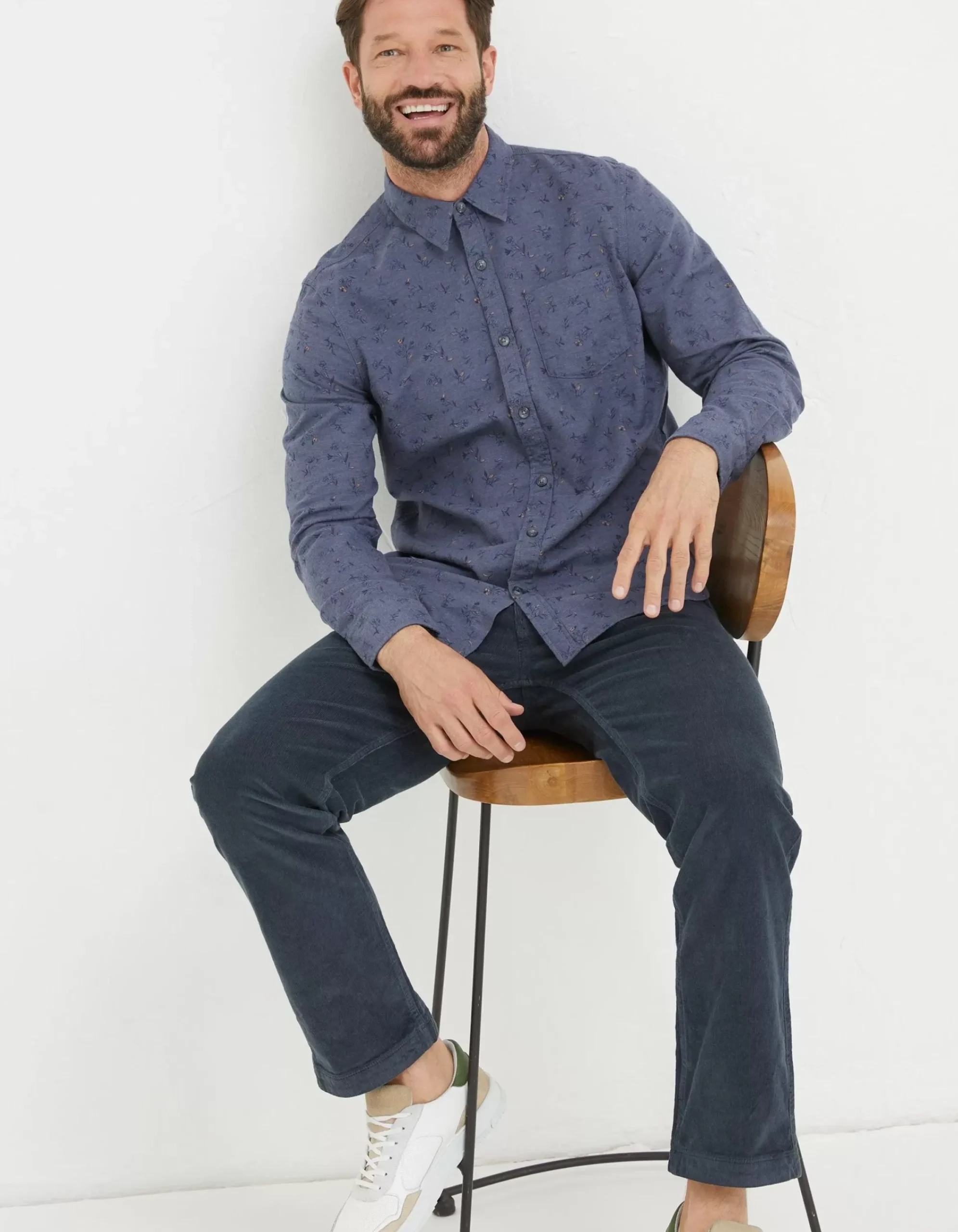 Men FatFace Shirts|Burgess Floral Print Shirt