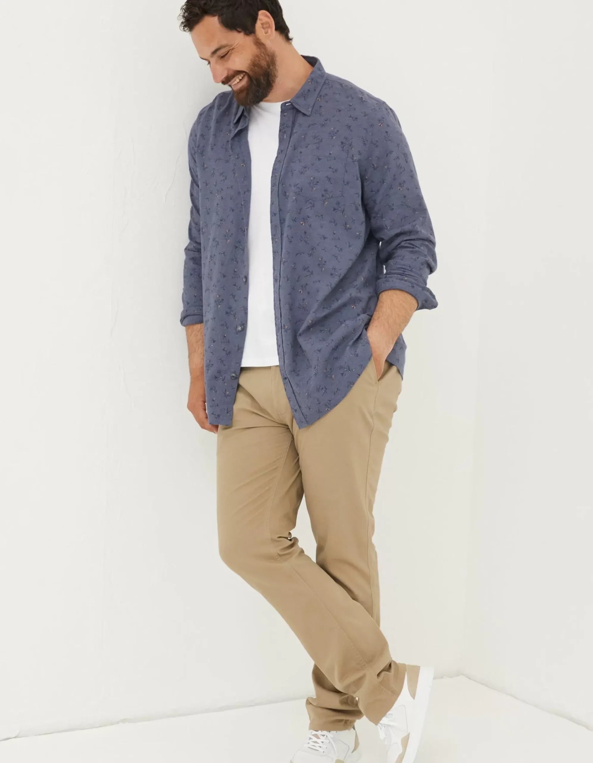 Men FatFace Shirts|Burgess Floral Print Shirt