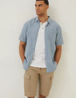 Men FatFace Shirts|Burton Stripe Shirt