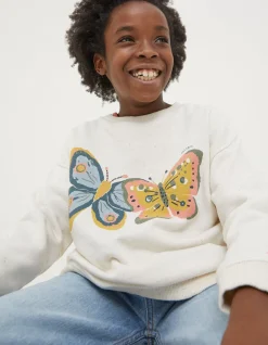 Girls FatFace Sweatshirts & Hoodies|Butterfly Sweatshirt