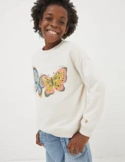 Girls FatFace Sweatshirts & Hoodies|Butterfly Sweatshirt