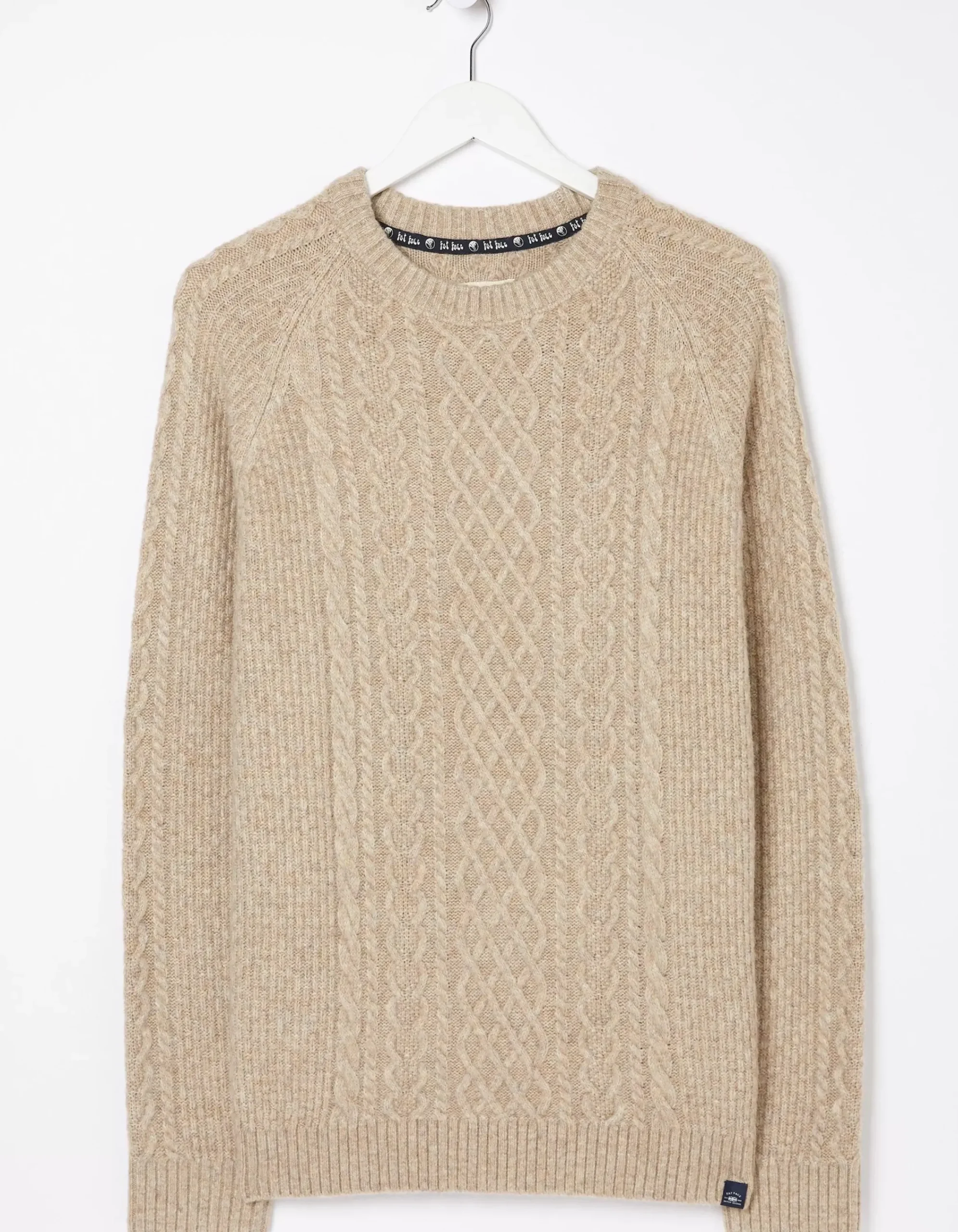 Men FatFace Nightwear & Pyjamas|Calder Cable Crew Jumper