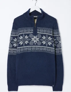 Men FatFace View All|Calder Fairisle Half Neck Jumper