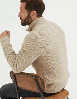 Men FatFace Knitwear|Calder Half Neck Jumper