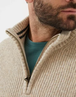 Men FatFace Knitwear|Calder Half Neck Jumper