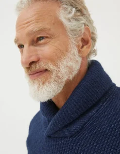Men FatFace Knitwear|Calder Shawl Neck Jumper