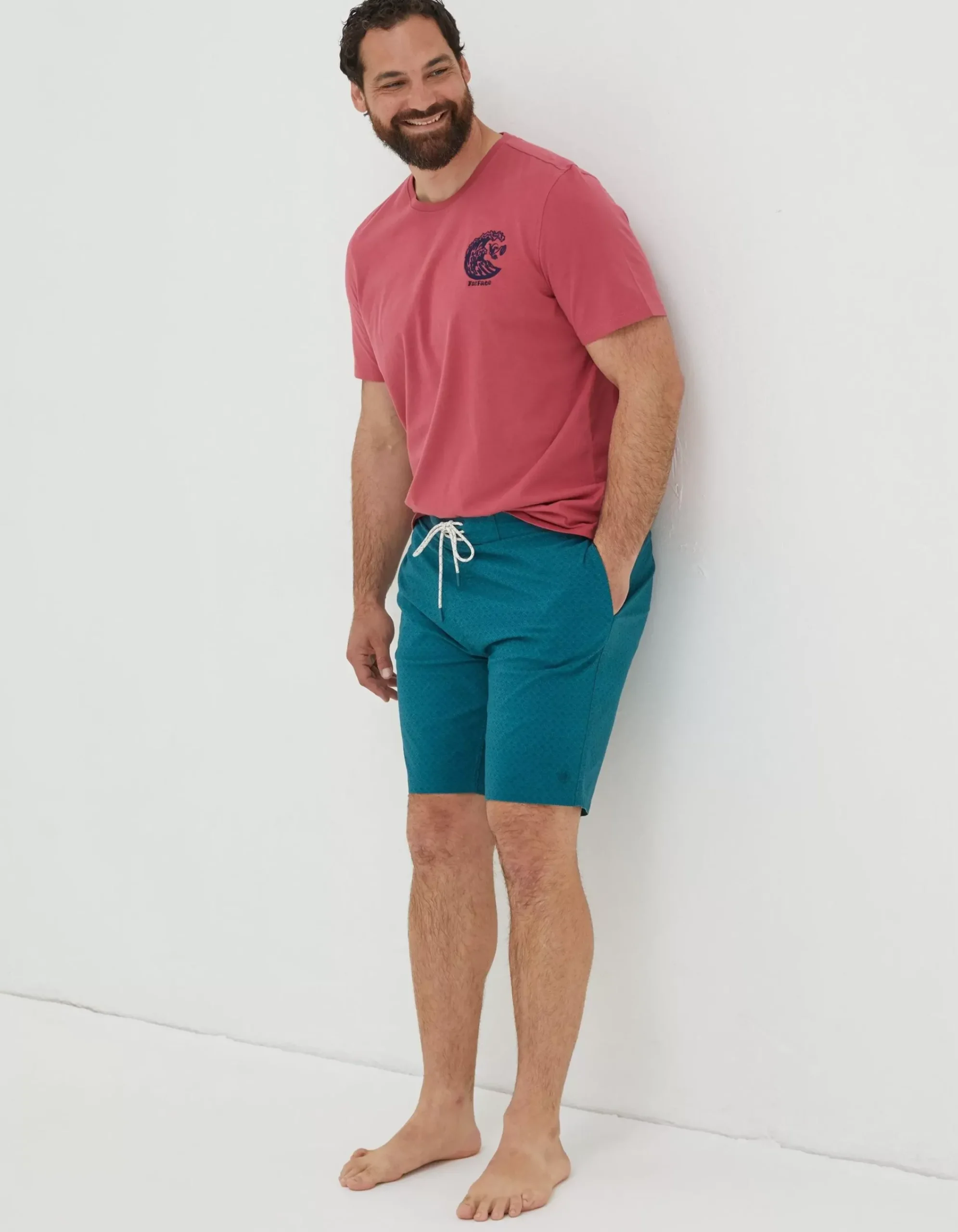 Men FatFace Swimwear|Camber Geo Print Swim Shorts