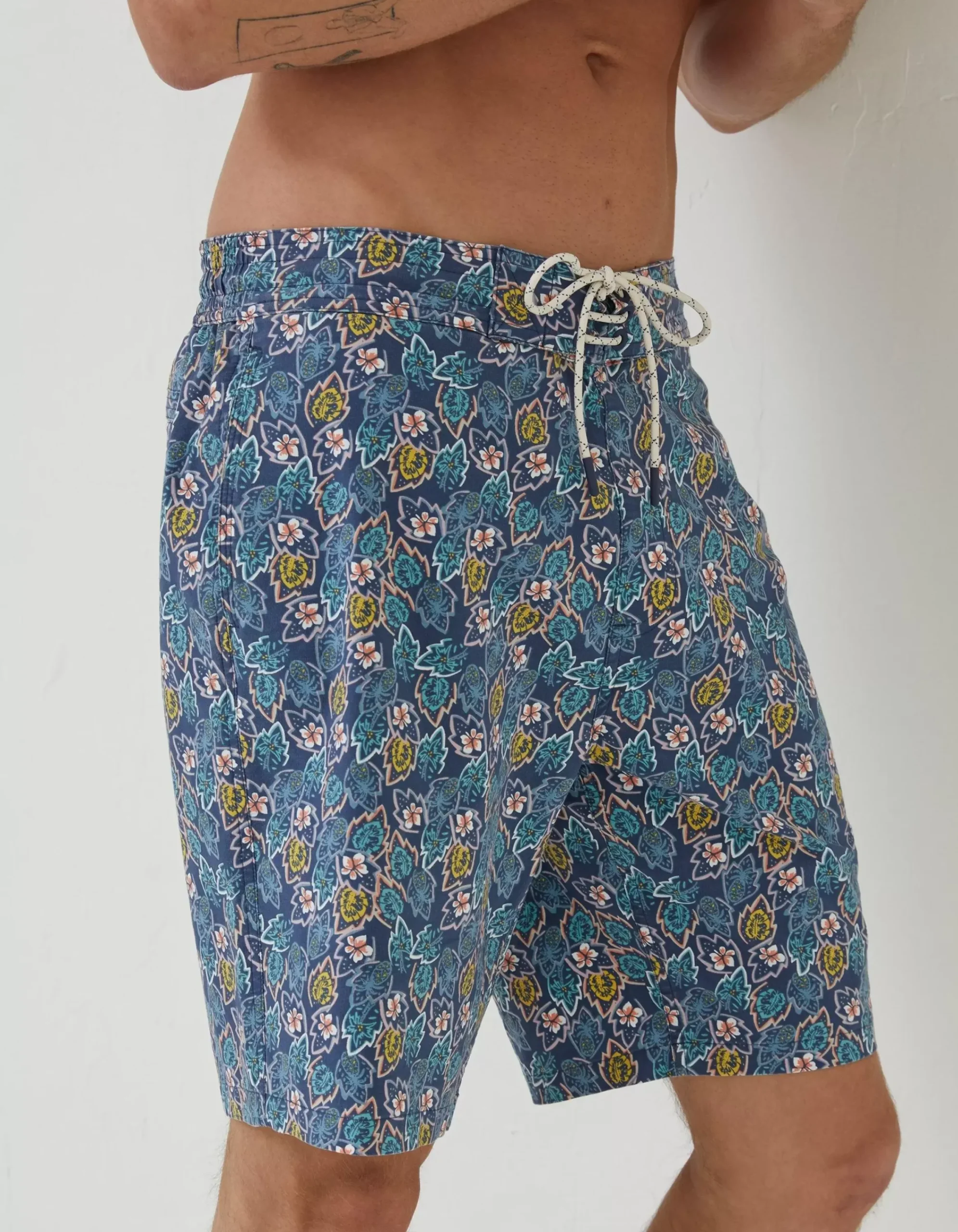 Men FatFace Swimwear|Camber Pineapple Swim Shorts