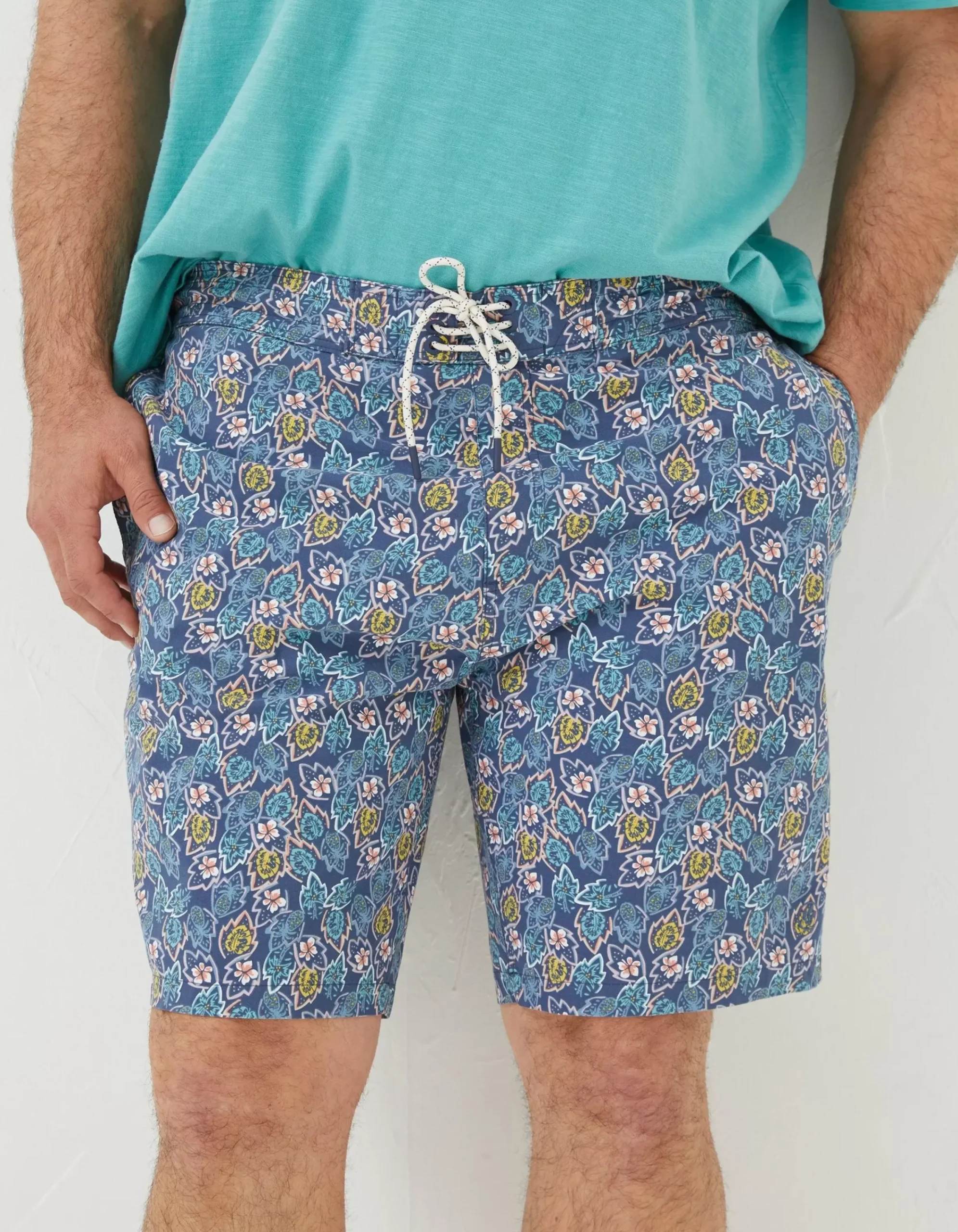 Men FatFace Swimwear|Camber Pineapple Swim Shorts
