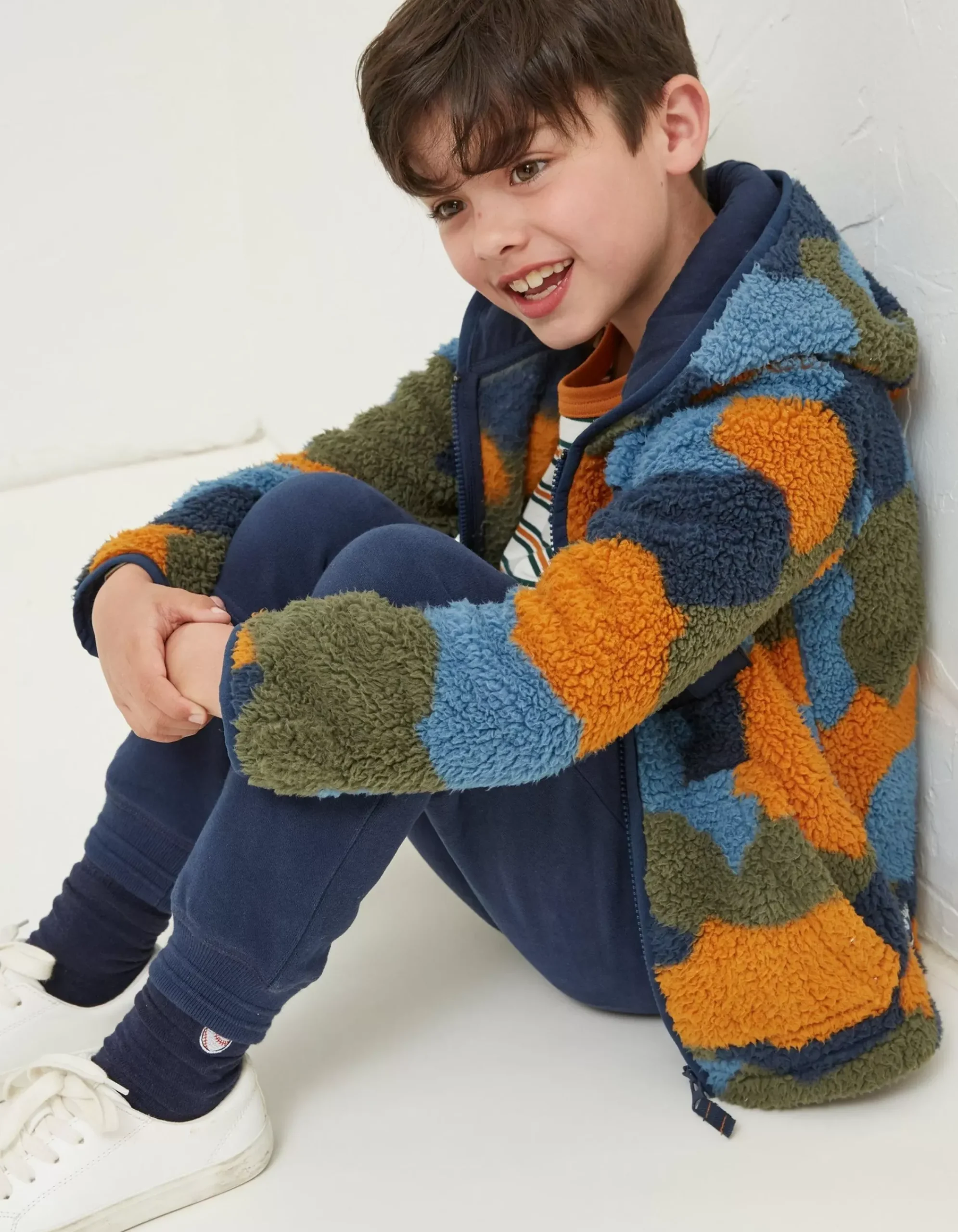 Boys FatFace View All|Camo Fleece Zip Up Hoodie