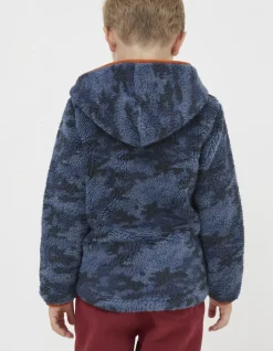 Boys FatFace View All|Camo Fleece Zip Up Hoodie