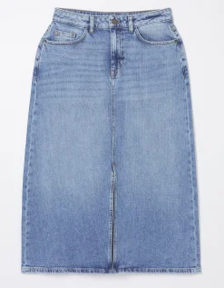 Women FatFace View All|Carla Denim Midi Skirt