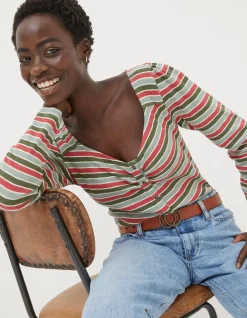 Women FatFace View All|Carly Stripe Top