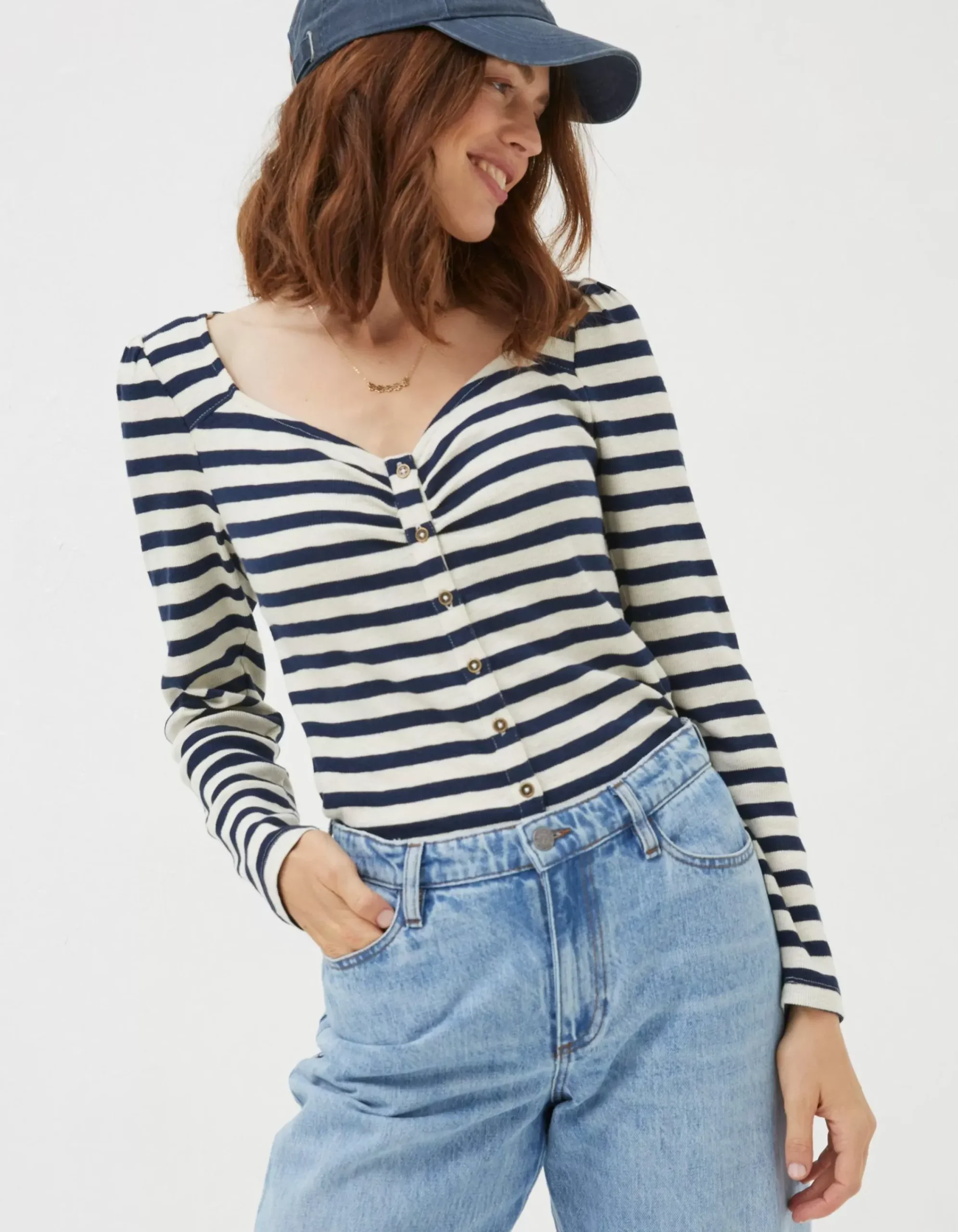Women FatFace Tops & T-Shirts|Carly Stripe Top
